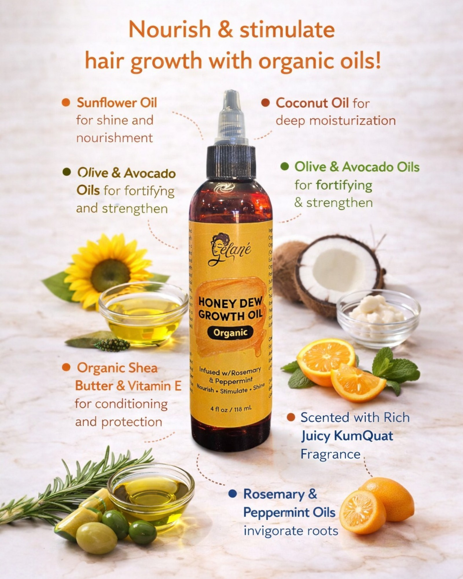 Honey Dew Organic Hair Growth oil